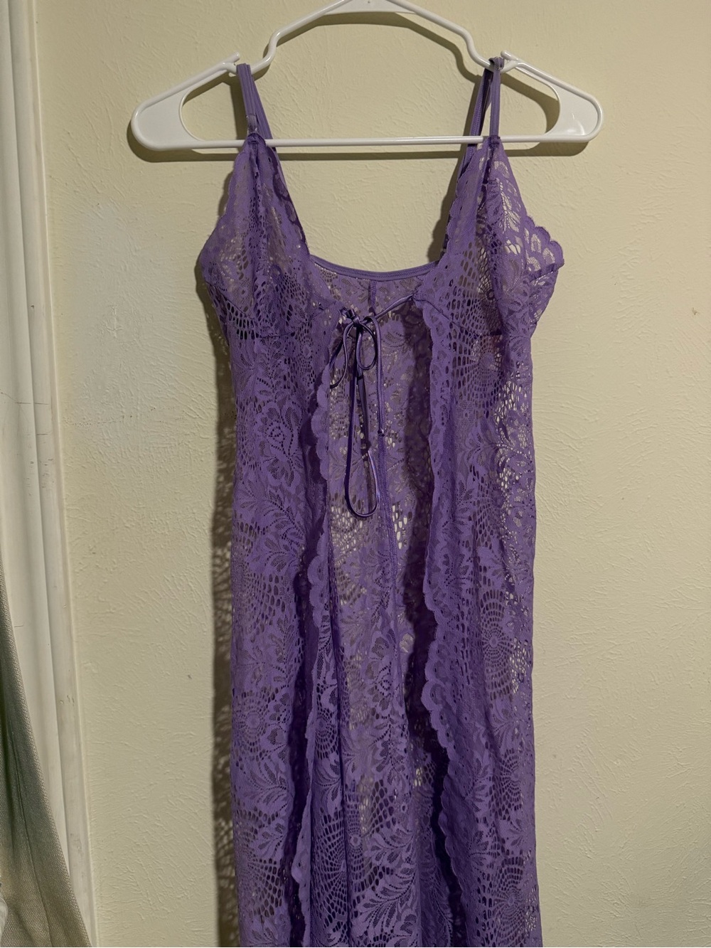 Shirley of Hollywood Lavender Lace Sheer Chemise